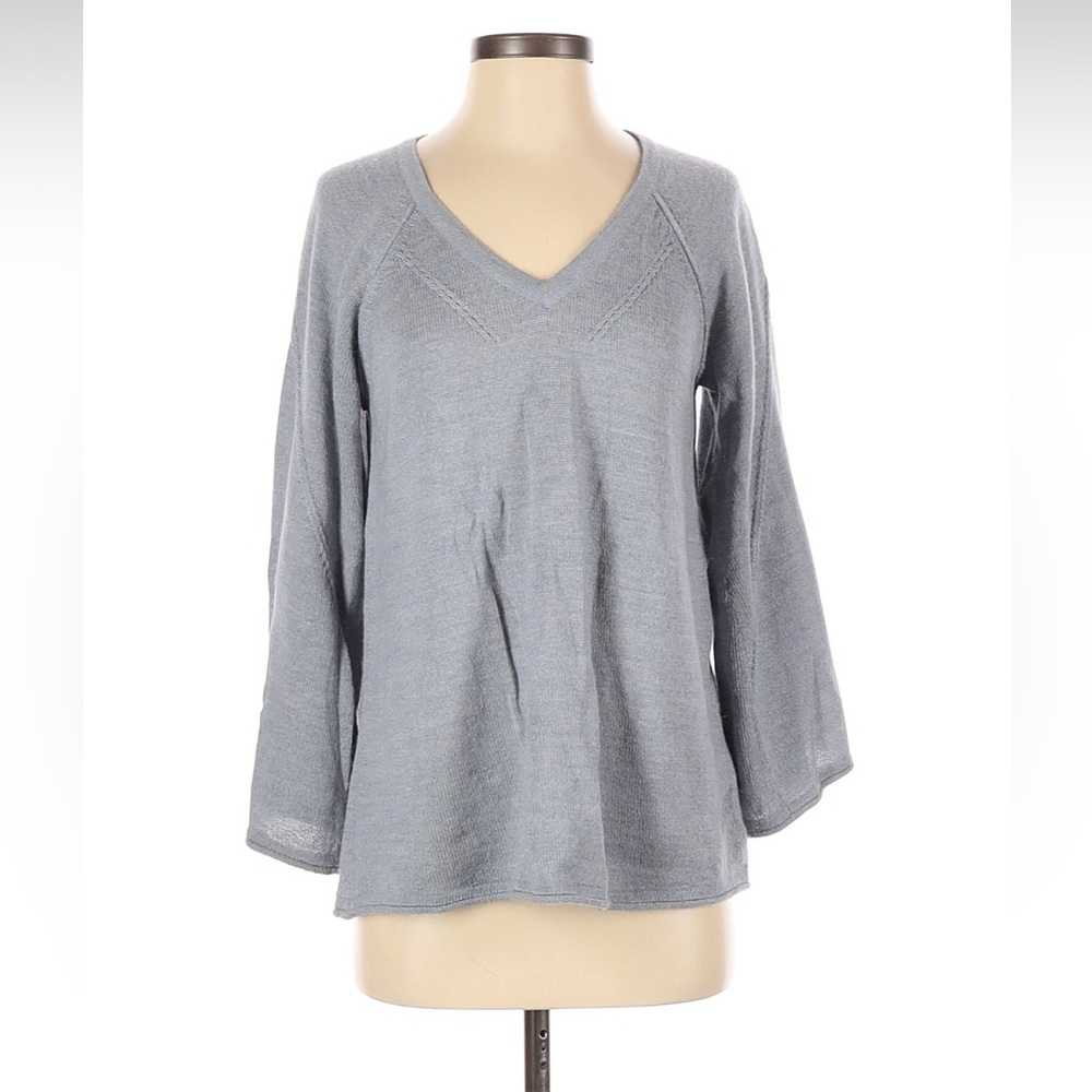 Garnet Hill Baby Alpaca Wool Sweater Size Small Blue Gray